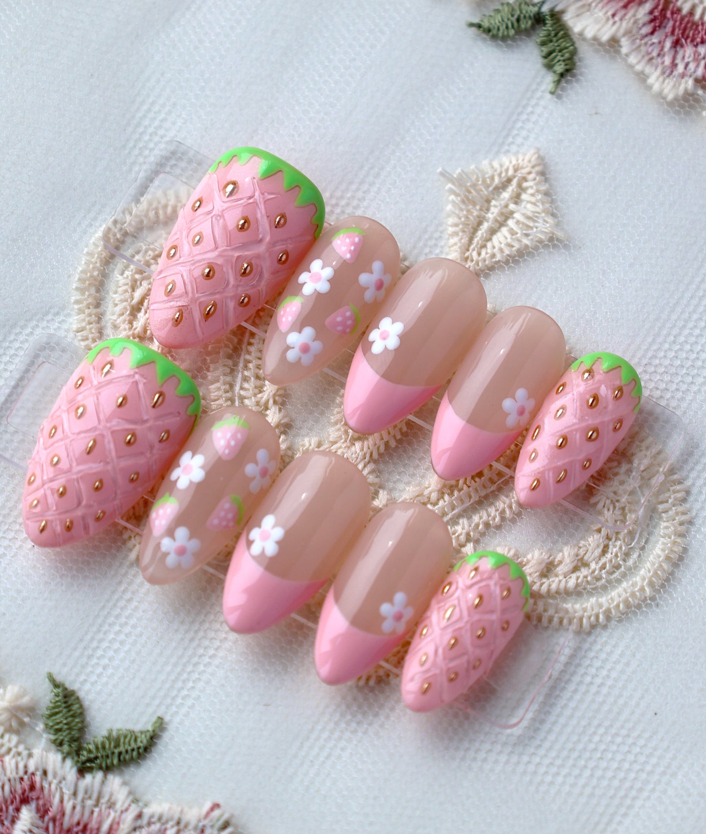 Golden Pink Strawberries