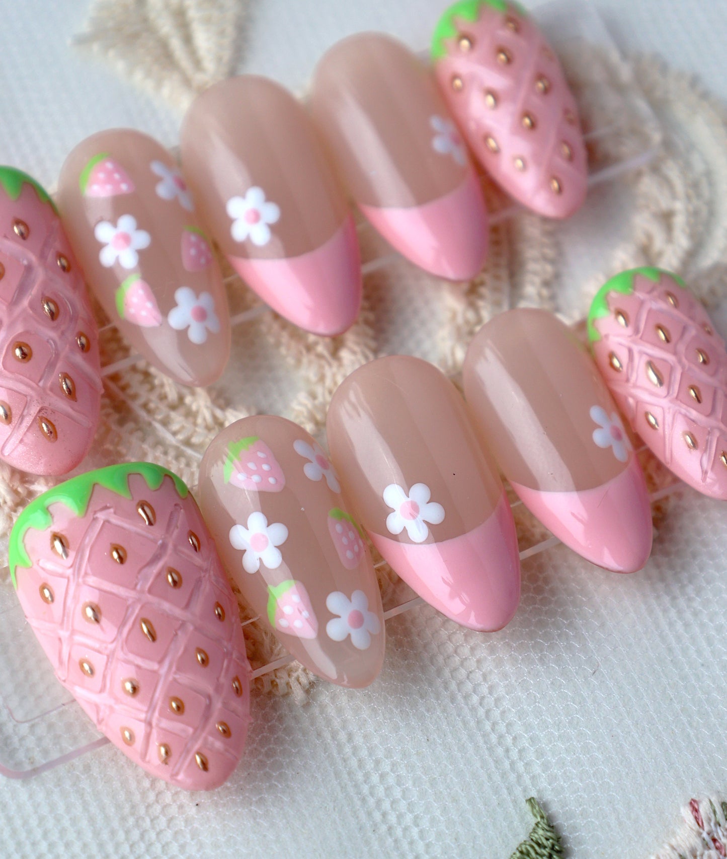 Golden Pink Strawberries