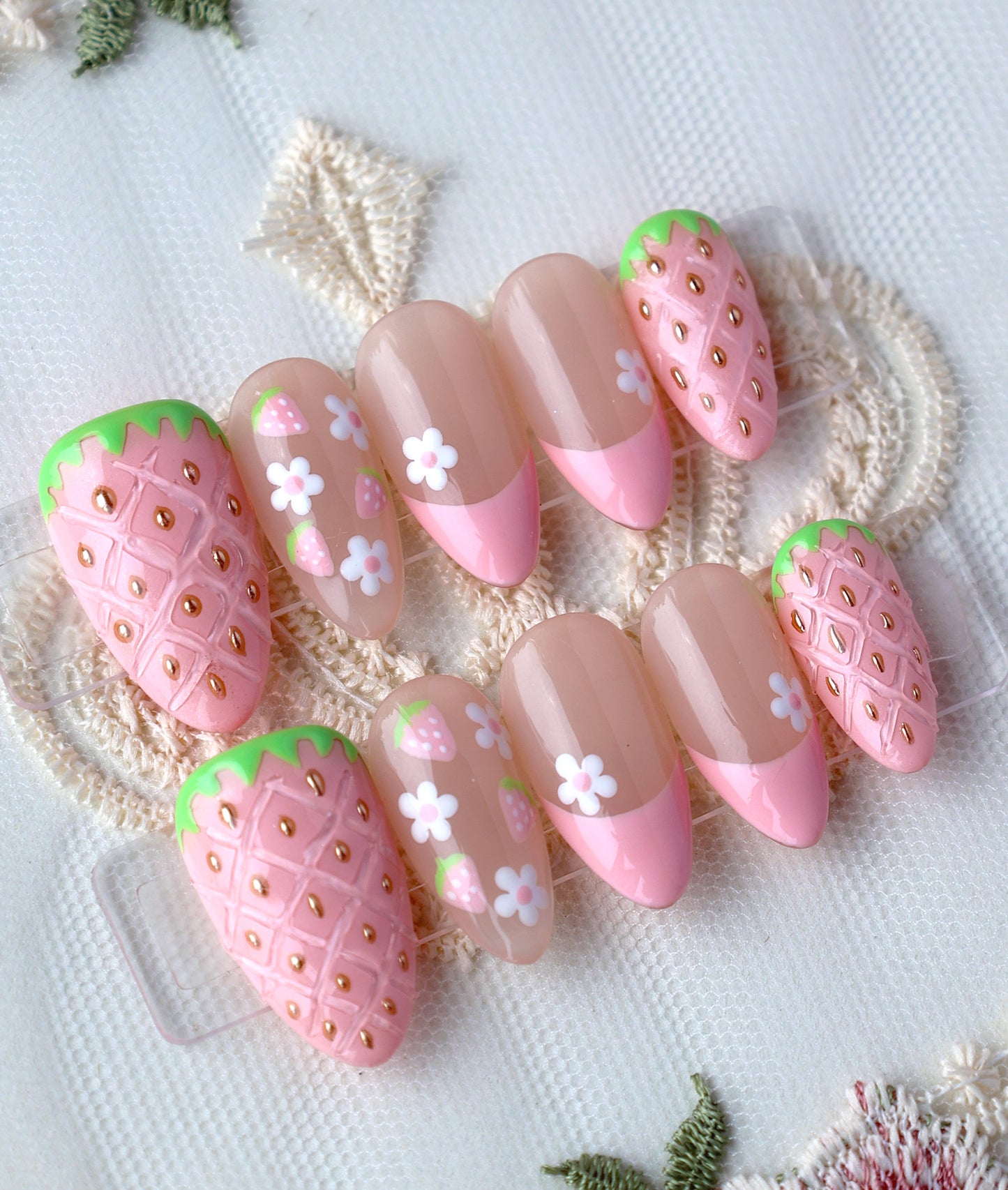 Golden Pink Strawberries